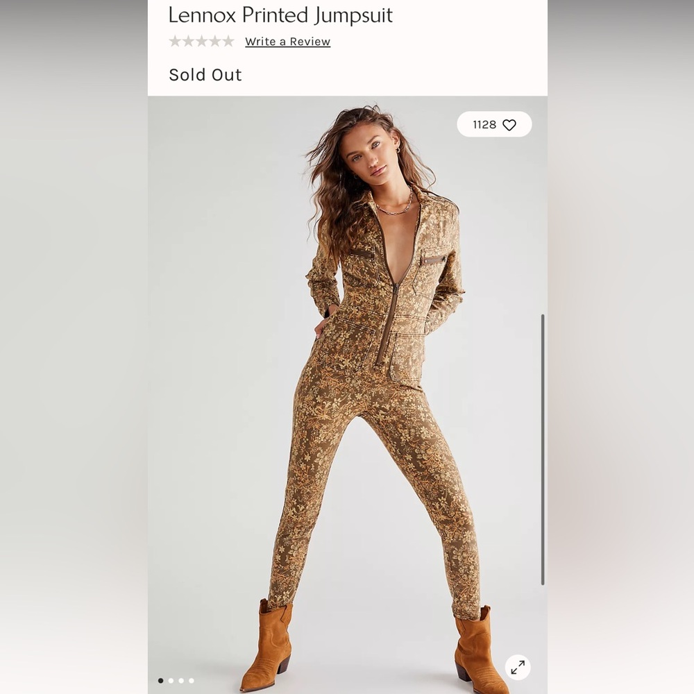 Free People Lennox Printed Jumpsuit